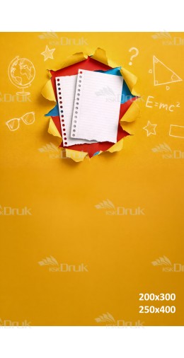 Tło fotograficzne „Żółta Kartka z Zeszytu – Back to School” | 3881